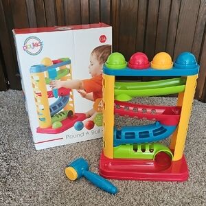 EUC Playkidz Pound A Ball Tower Learning Toy Ages 12 Months and Up